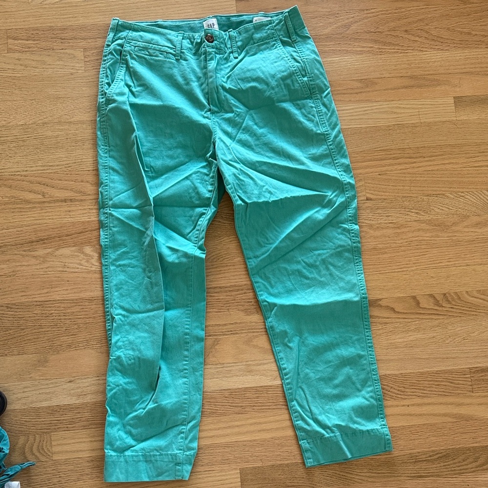Gap straight khaki women’s  Teal Pants